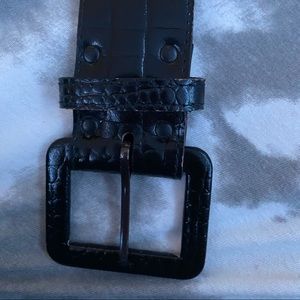 black snakeskin belt